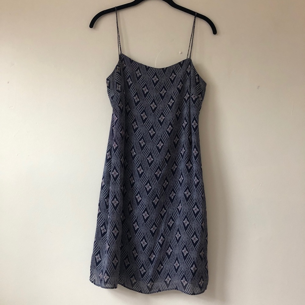 silky patterned vintage slip dress